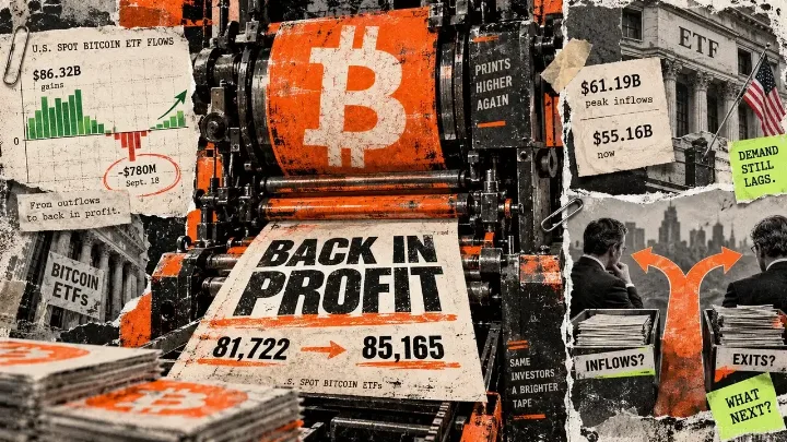 Bitcoin Surges to $86,000, Restoring Profit for US Spot ETF Investors After Massive Drawdown